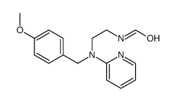 N'-甲酰基-N-(4-甲氧基苄基)-N-2-吡啶基-1,2-乙二胺 结构式