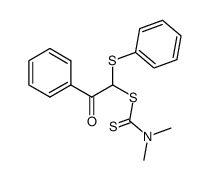 二甲基二硫代氨基甲酸 2-氧代-2-苯基-1-(苯硫基)乙酯 结构式