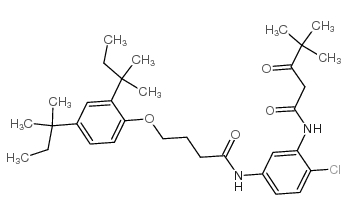 alpha-特戊酰基-N-[2-氯-5-[4-(2,4-二特戊基苯氧基)正丁酰胺基]]乙酰苯胺 结构式