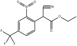 2-氰基-2-(2-硝基-4-(三氟甲基)苯基)乙酸乙酯 结构式