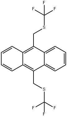 anthracene bis-9,10-methyl trifluoromethyl sulfide 结构式
