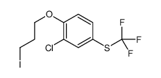 Benzene, 2-chloro-1-(3-iodopropoxy)-4-[(trifluoromethyl)thio]- 结构式