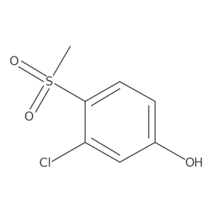 3-氯-4-(甲磺酰基)苯酚 结构式