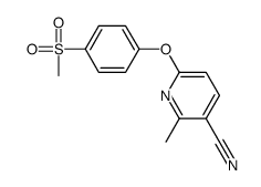 2-甲基-6-[4-(甲磺酰基)苯氧基]-3-吡啶甲腈 结构式