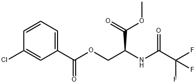 N-三氟乙酰基-L-丝氨酸甲酯-3-氯苯甲酸酯 结构式
