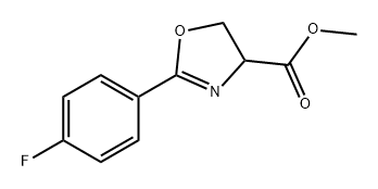 2-(4-氟苯基)-4,5-二氢-4-恶唑羧酸甲酯 结构式