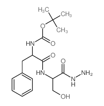N-[N-[(1,1-二甲基乙氧基)羰基]-L-苯丙氨酰基]-L-丝氨酸酰肼 结构式