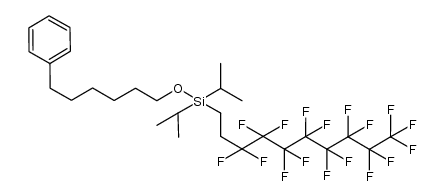 Benzene, [6-[[(3,3,4,4,5,5,6,6,7,7,8,8,9,9,10,10,10-heptadecafluorodecyl)bis(1-methylethyl)silyl]oxy]hexyl]- 结构式