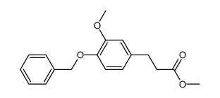 3-甲氧基-4-(苄氧基)苯丙酸甲酯 结构式
