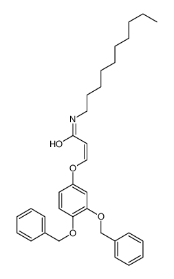 2-Propenamide, N-decyl-3-[3,4-bis(phenylmethoxy)phenoxy]-, (E)- (9CI) 结构式