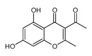 2-甲基-3-乙酰基-5,7-二羟基-4H-1-苯并吡喃-4-酮 结构式
