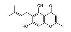 5,7-二羟基-2-甲基-6-(3-甲基-2-丁烯基)-4H-1-苯并吡喃-4-酮 结构式