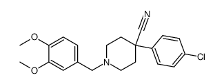 4-(4-氯苯基)-1-(3,4-二甲氧基苄基)哌啶-4-甲腈 结构式