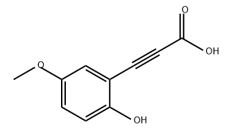 3-(2-羟基-5-甲氧基苯基)-2-丙炔酸 结构式