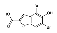 4,6-二溴-5-羟基苯并呋喃-2-羧酸 结构式