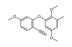 2-(2,5-二甲氧基-3-甲基苯氧基)-4-甲氧基苯甲腈 结构式