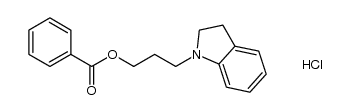 1-[3-(苯甲酰氧基)丙基]-2,3-二氢-1H-吲哚盐酸盐 结构式