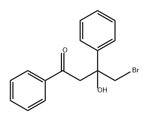 4-溴-3-羟基-1,3-二苯基-1-丁酮 结构式