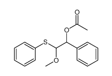 Benzenemethanol, α-[methoxy(phenylthio)methyl]-, 1-acetate 结构式
