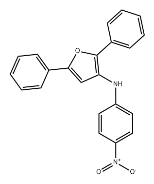 N-(4-硝基苯基)-2,5-二苯基-3-呋喃胺 结构式