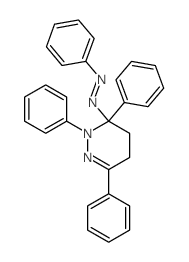 Pyridazine, 1,4,5,6-tetrahydro-1,3,6-triphenyl-6-(2-phenyldiazenyl)- 结构式