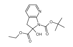 1H-Pyrrolo[2,3-b]pyridine-1,2-dicarboxylic acid, 2,3-dihydro-2-hydroxy-, 1-(1,1-dimethylethyl) 2-ethyl ester 结构式