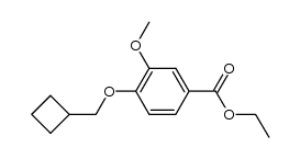 4-(环丁基甲氧基)-3-甲氧基苯甲酸乙酯 结构式