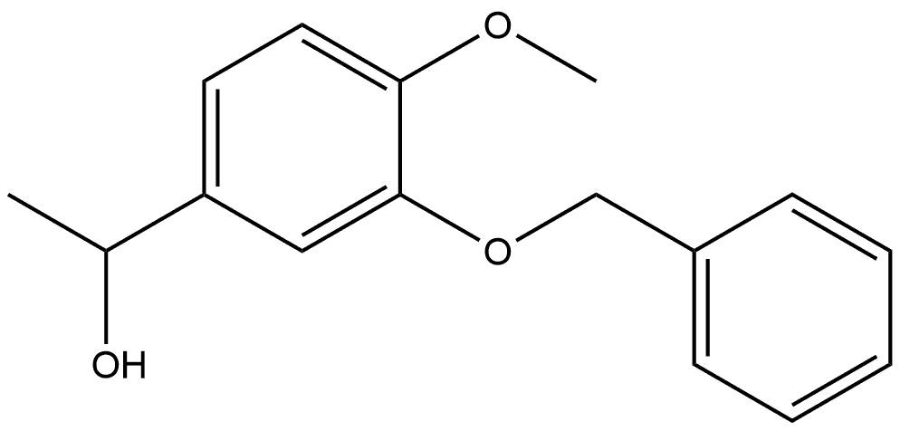 4-甲氧基-α-甲基-3-(苯基甲氧基)苯甲醇 结构式