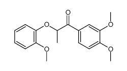 1-Propanone, 1-(3,4-dimethoxyphenyl)-2-(2-methoxyphenoxy)- 结构式
