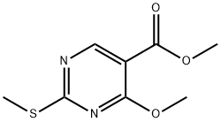 4-甲氧基-2-(甲硫基)嘧啶-5-甲酸甲酯 结构式