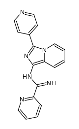 2-Pyridinecarboximidamide, N-[3-(4-pyridinyl)imidazo[1,5-a]pyridin-1-yl]- 结构式