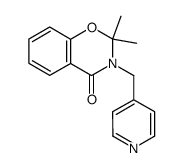 2,3-二氢-2,2-二甲基-3-(4-吡啶基甲基)-4H-1,3-苯并恶嗪-4-酮 结构式