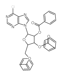 [3,4-dibenzoyloxy-5-(6-chloropurin-9-yl)oxolan-2-yl]methyl benzoate 结构式