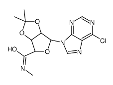 1-(6-氯-9H-嘌呤-9-基)-1-脱氧-N-甲基-2,3-O-异亚丙基-beta-D-呋喃核糖酰胺 结构式