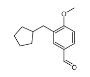 3-(环戊基甲基)-4-甲氧基苯甲醛 结构式