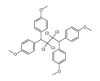 Benzene, 1,1',1'',1'''-(2,3-dichloro-2-butene-1,4-diylidene)tetrakis[4-methoxy- (9CI) 结构式