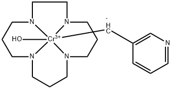 水合(3-吡啶基甲基)(1,4,8,12-四氮杂环十五烷-N1,N4,N8,N12)合铬(2+) 结构式