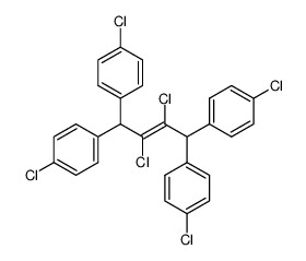 Benzene, 1,1',1'',1'''-(2,3-dichloro-2-butene-1,4-diylidene)tetrakis[4-chloro- 结构式