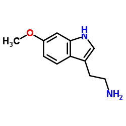 3-(2-氨基乙基)-6-甲氧基吲哚 结构式