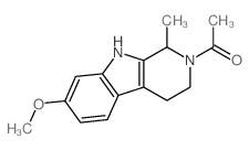 Ethanone, 1-(1,3,4,9-tetrahydro-7-methoxy-1-methyl-2H-pyrido[3,4-b]indol-2-yl)- 结构式