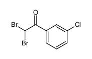 2,2-二溴-1-(3-氯苯基)乙酮 结构式