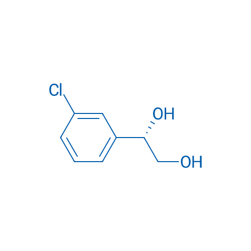 (S)-1-(3-氯苯基)-1,2-乙二醇 结构式