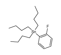 三丁基(2-氟苯基)锡烷 结构式