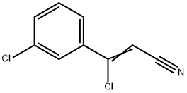 (Z)-3-氯-3-(3-氯苯基)丙烯腈 结构式