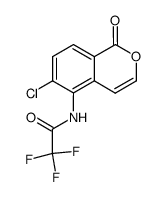 N-(6-氯-1-氧代-1H-2-苯并吡喃-5-基)-2,2,2-三氟乙酰胺 结构式