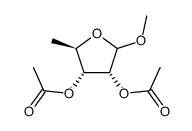 甲基-5-脱氧-D-核糖呋喃糖苷-2,3-二乙酸酯 结构式