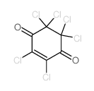 2,3,5,5,6,6-六氯-2-环己烯-1,4-二酮 结构式