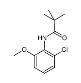 N-(2-氯-6-甲氧基苯基)-2,2-二甲基丙酰胺 结构式