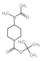 4-[乙酰基(甲基)氨基]哌啶-1-羧酸叔丁酯 结构式