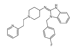 1-[(4-氟苯基)甲基]-N-[1-[2-(2-吡啶基)乙基]-4-哌啶基]-1H-苯并咪唑-2-胺 结构式